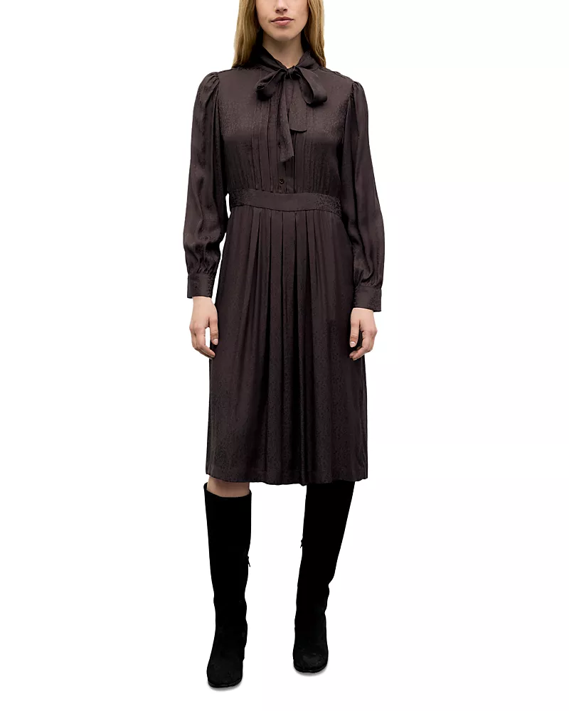 Gerard Darel Cleme Tie Neck Dress