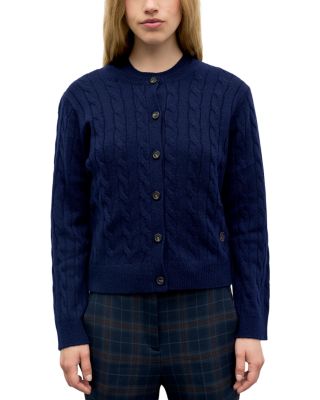 Raiza Cable Knit Button Front Sweater