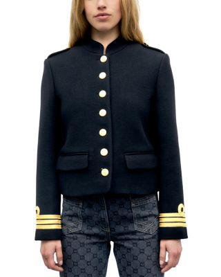 Gerard Darel Joslyn Button Front Military Jacket