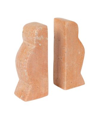  Decorative Travertine Wave Bookends