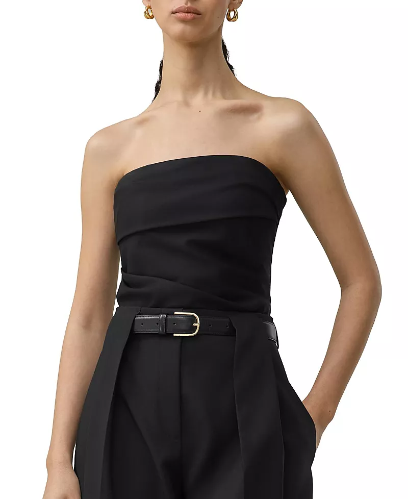 Lilysilk Silk-Wool Pleated Tube Top
