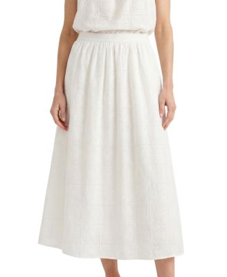  Celine Eyelet Midi Skirt