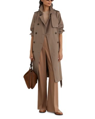 Azura Hooded Double Breasted Trench Coat