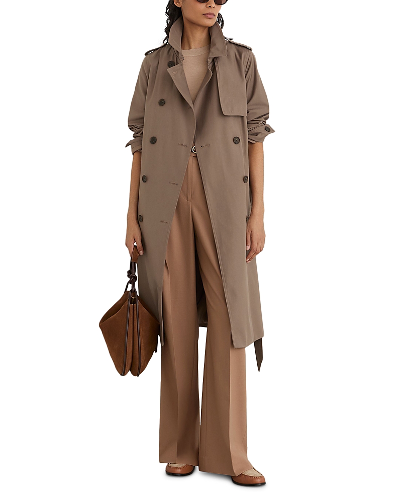 Reiss Azura Hooded Double Breasted Trench Coat