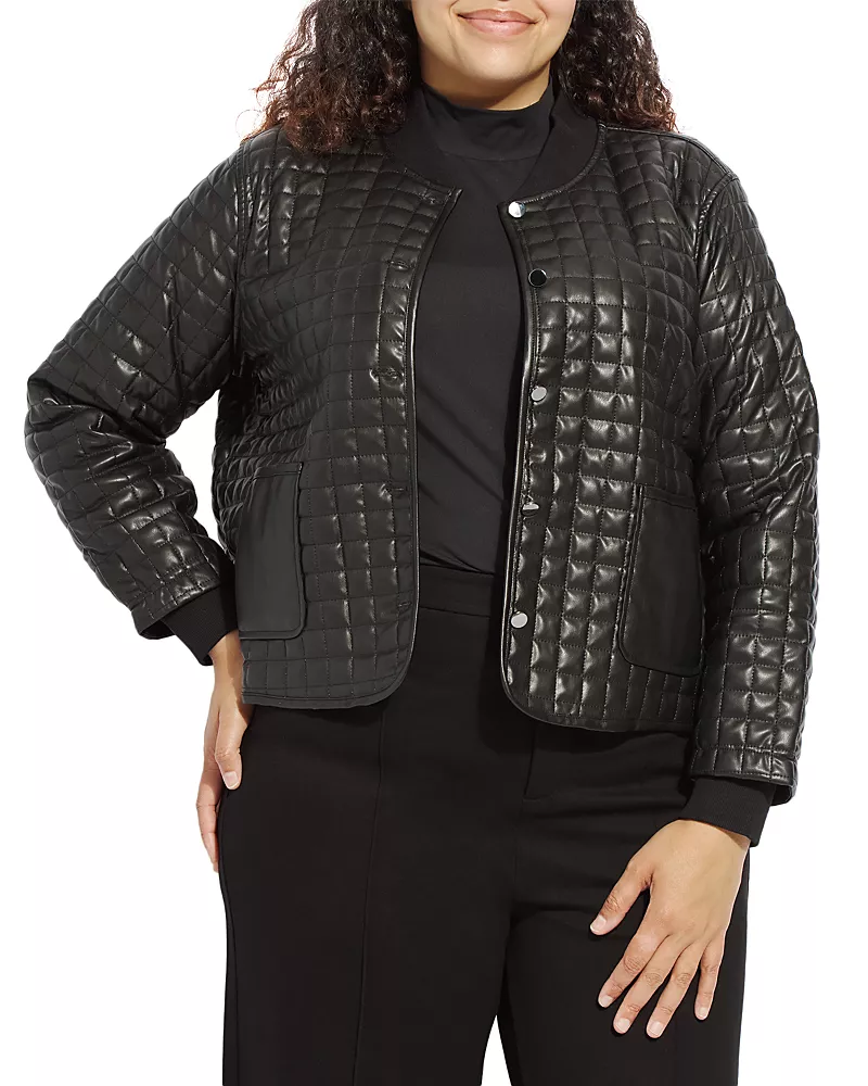 Lysse Plus Agnes Quilted Faux Leather Jacket