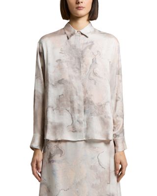 Printed Flowy Viscose Woman Shirt