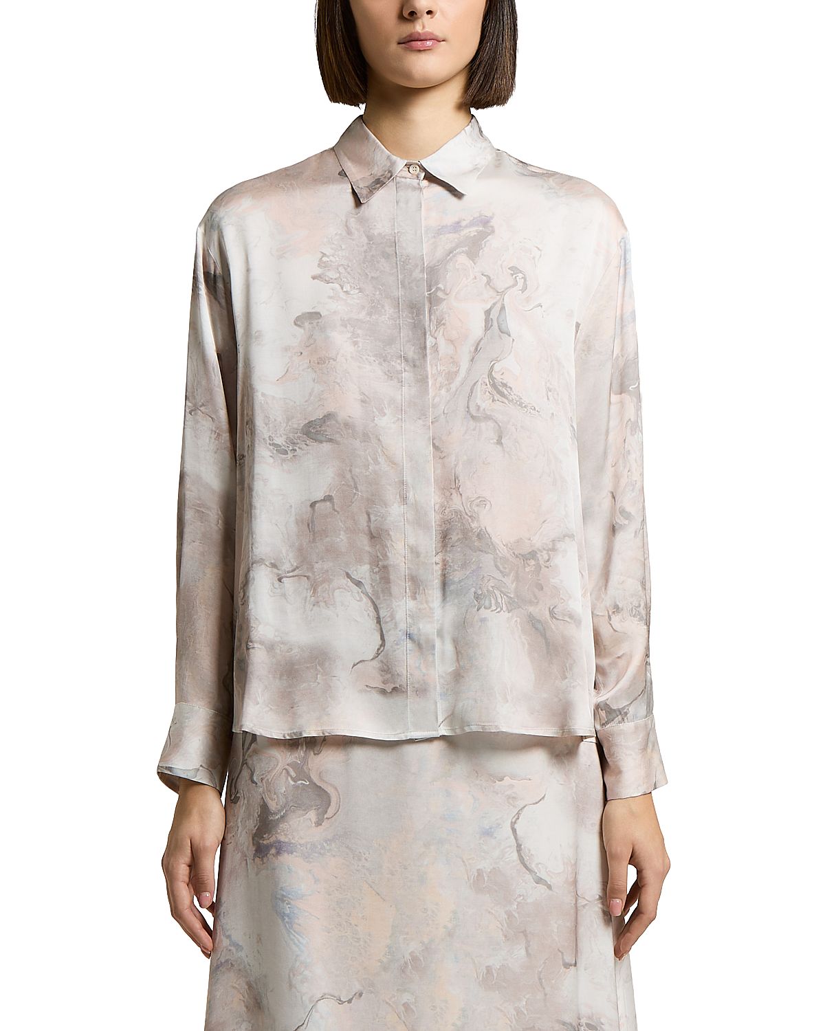 Peserico Printed Flowy Viscose Woman Shirt