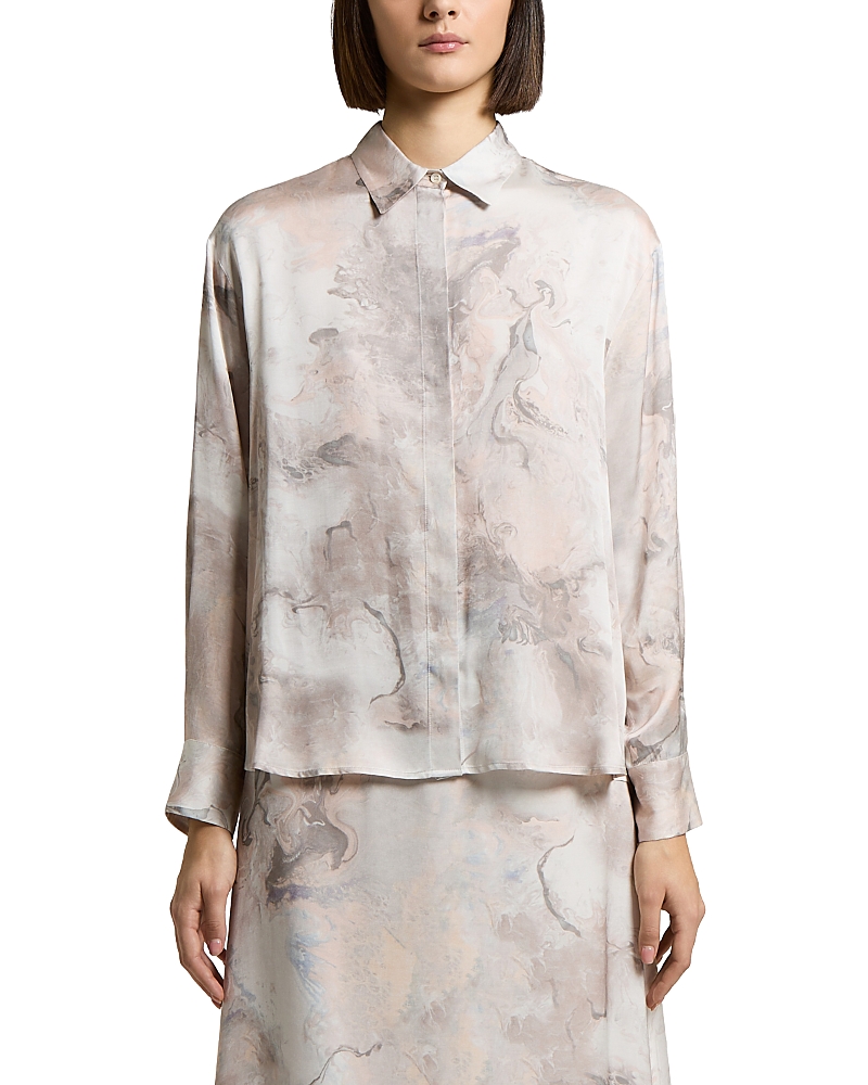 Peserico Printed Flowy Viscose Woman Shirt
