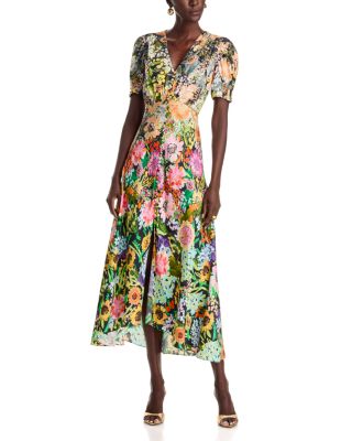 Saloni Lea Silk Dress