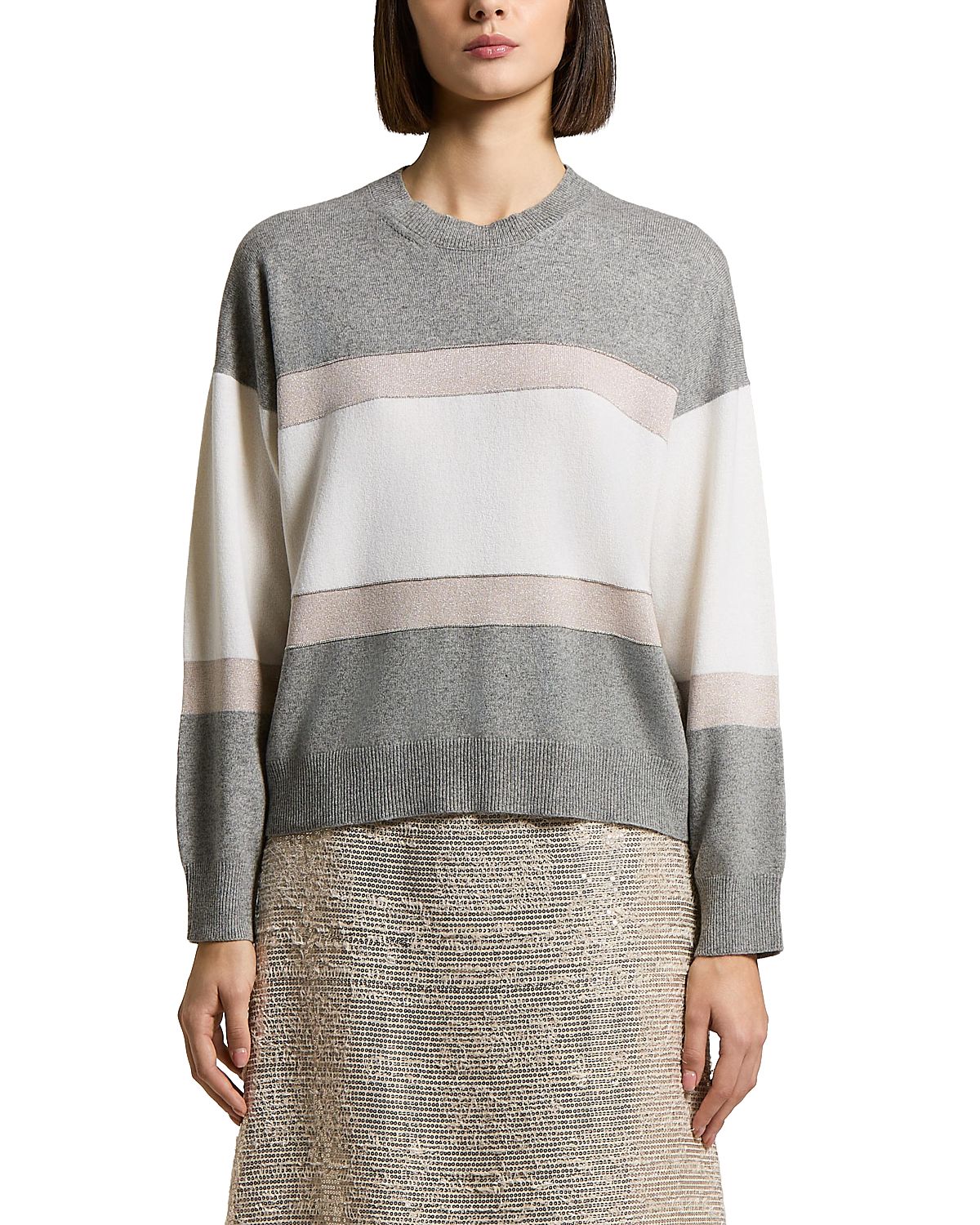Peserico Wool Silk & Cashmere Crewneck Sweater