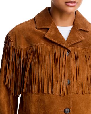 Smoked Paprika Leather Fringe Jacket - thumbnail 6