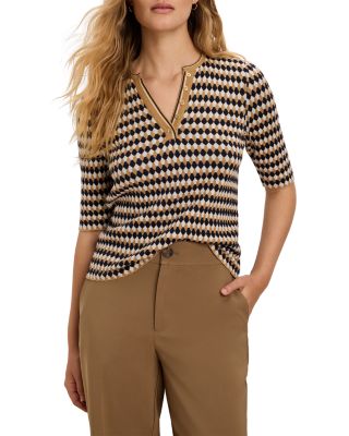 Angled Jacquard Sweater