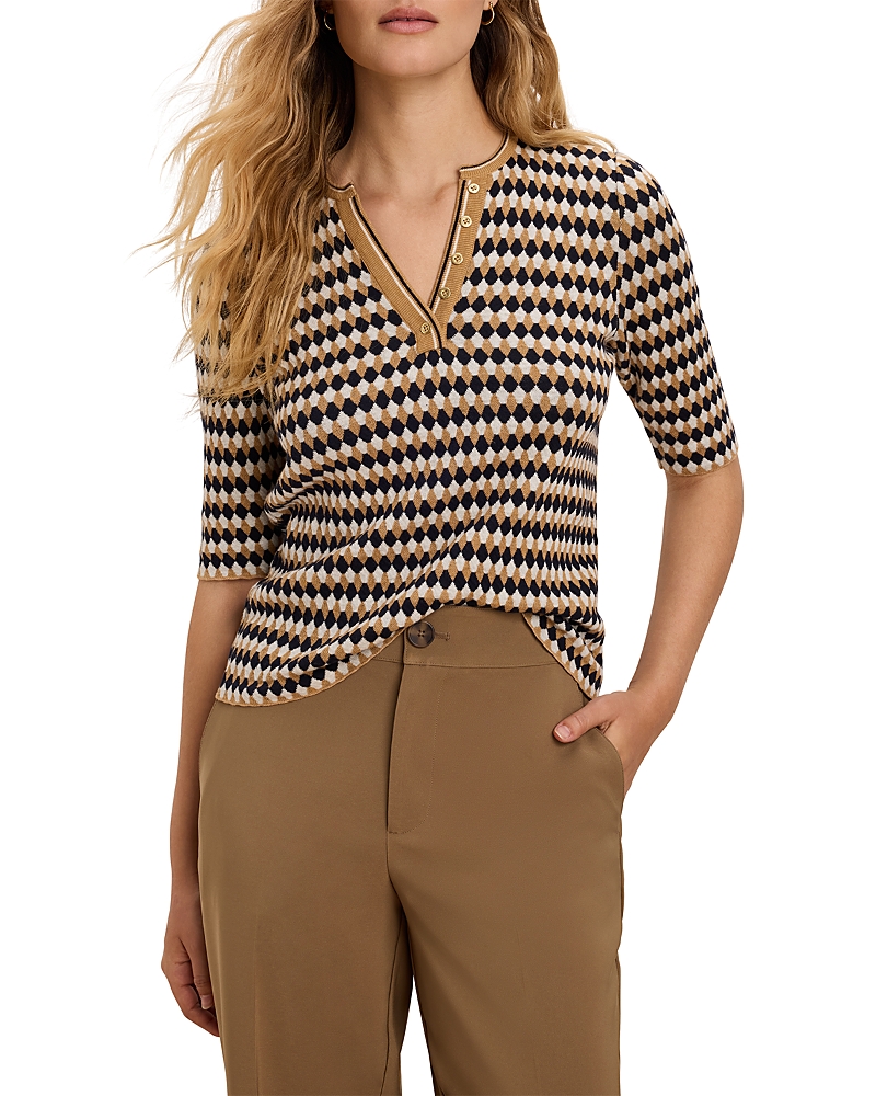Nic+Zoe Angled Jacquard Sweater