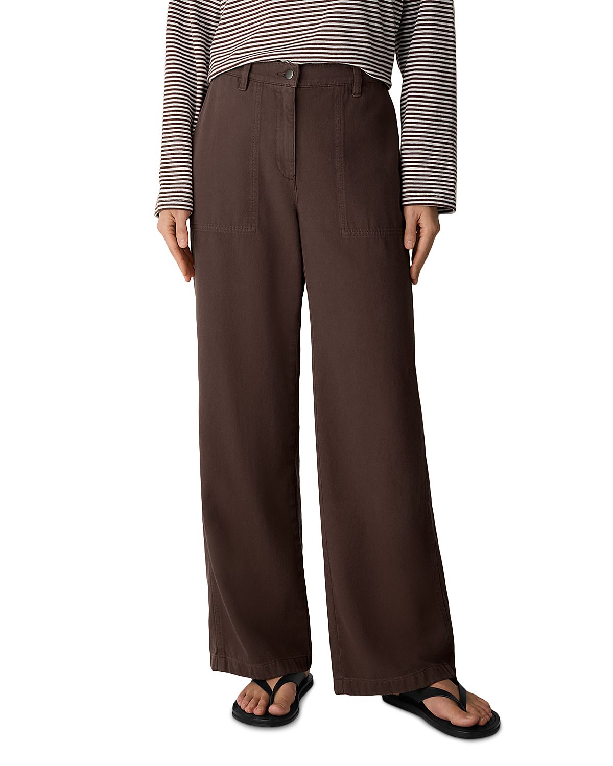 Eileen Fisher Petites High Rise Wide Leg Pants