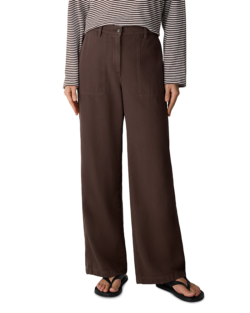 Eileen Fisher Petites High Rise Wide Leg Pants