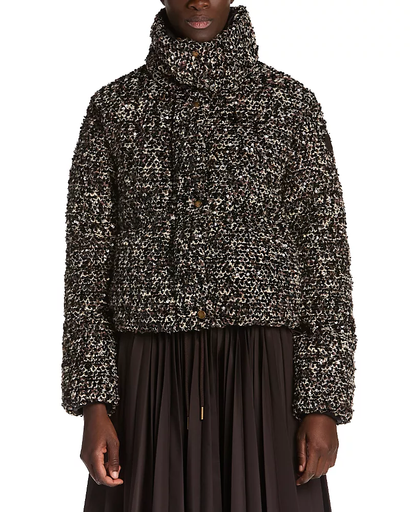 Moncler Poetique Mixed Media Down Jacket