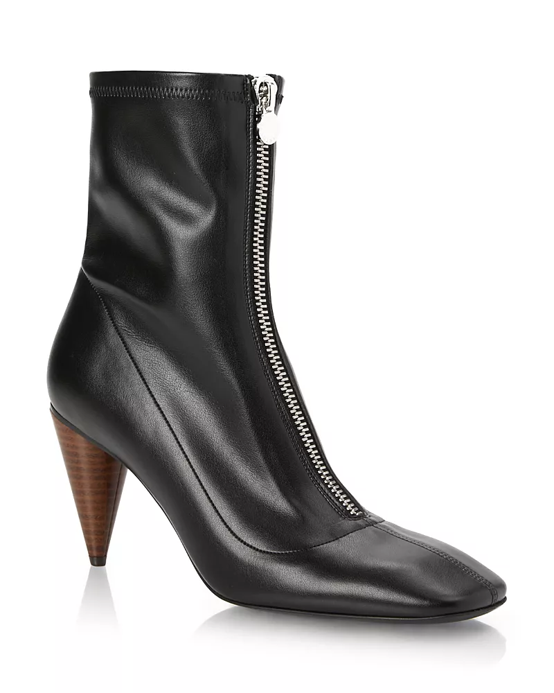Stella McCartney Women's Zip Front Cone Heel Bootie