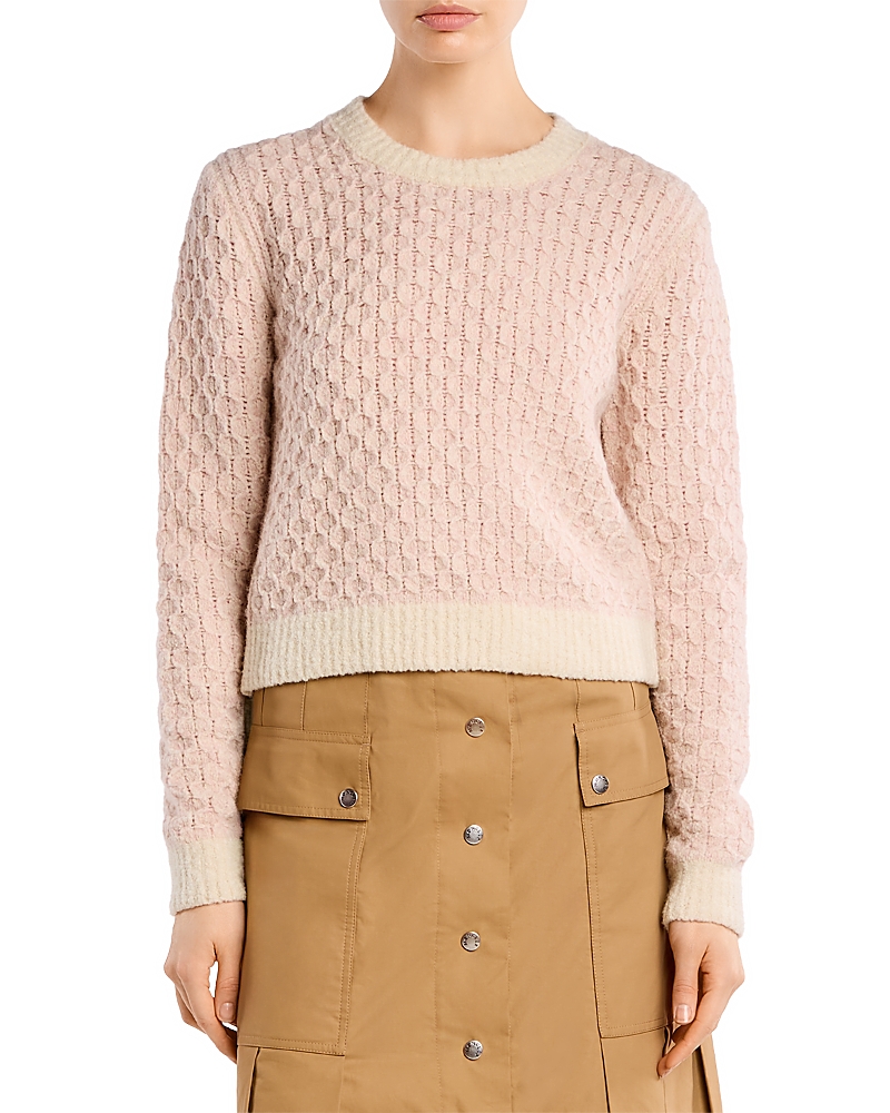 Moncler Textured Wool Blend Crewneck Sweater