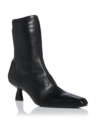 Women's Stretch Faux Leather Ankle Boots