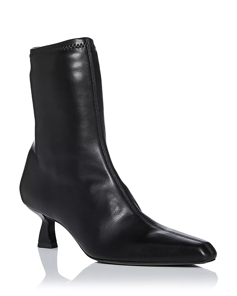 Nodaleto Women's Stretch Faux Leather Ankle Boots