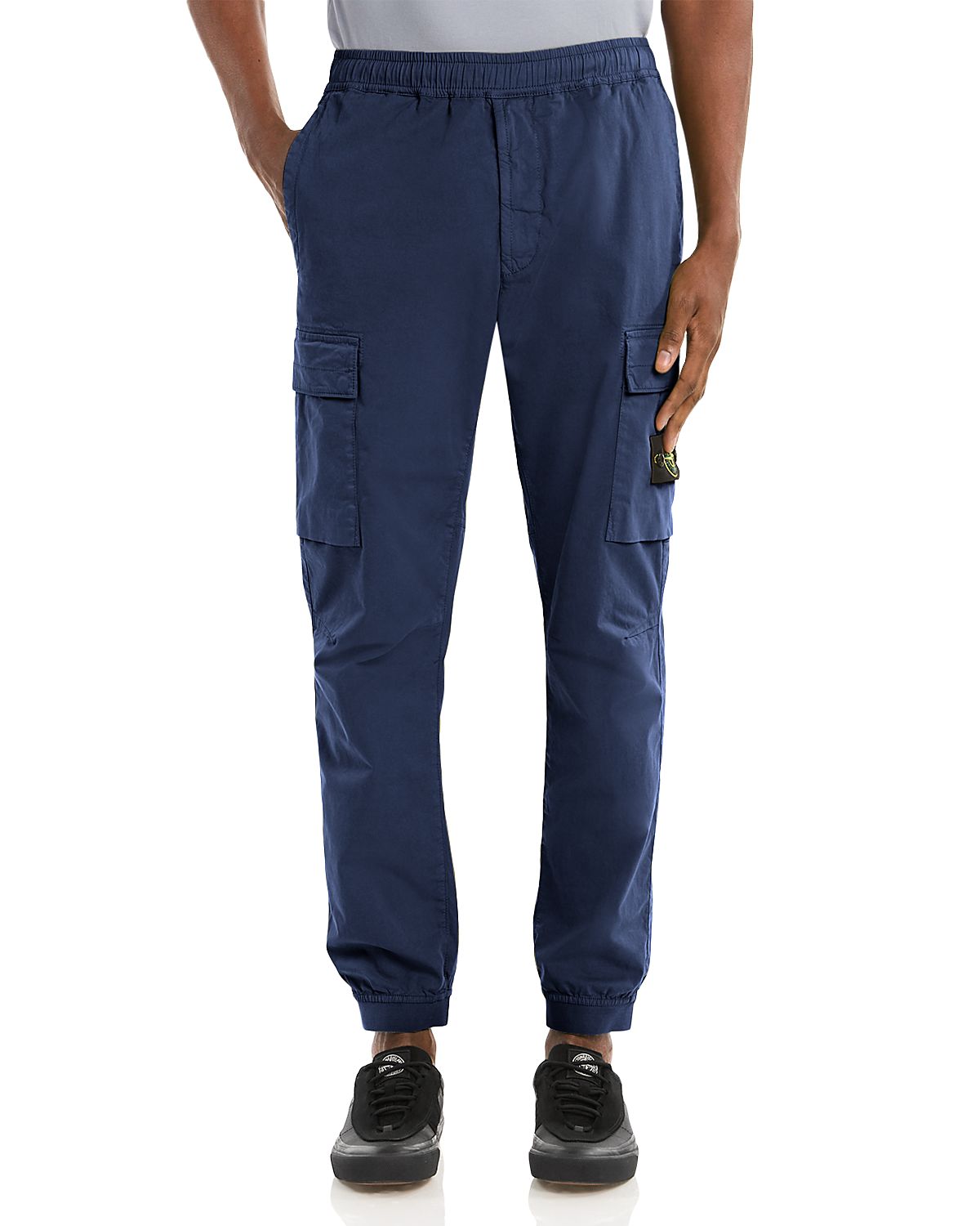 Stone Island Pantalone Slim Fit Tapered Cotton Blend Pants