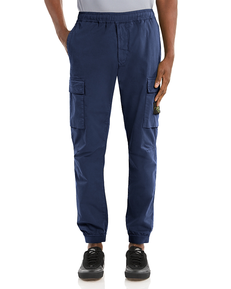 Stone Island Pantalone Slim Fit Tapered Cotton Blend Pants