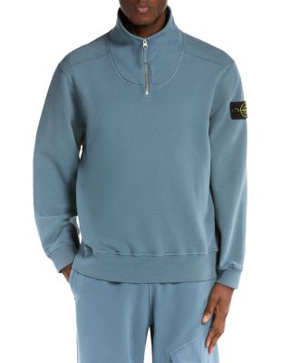 Felpa Solid Cotton Quarter Zip Sweater