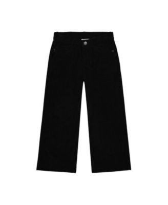Girls' Stretch Corduroy 5-Pocket Button Fly Wide Leg Pants - Big Kid