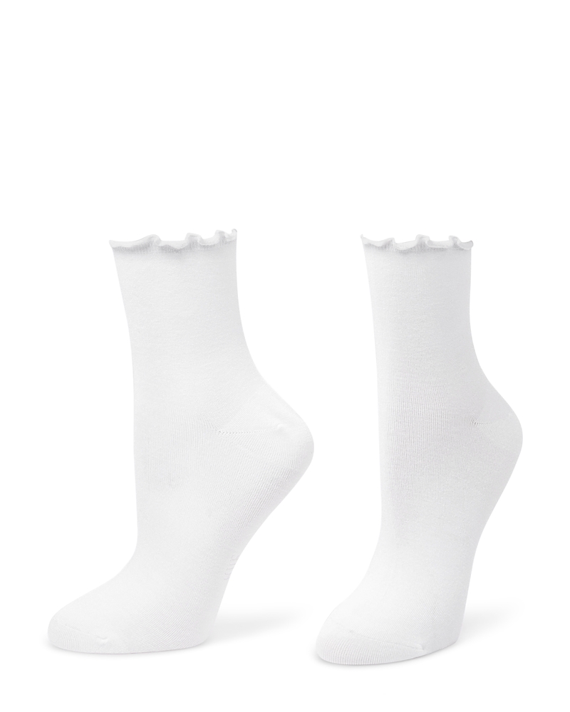 Hue Ruffle Edge Ankle Socks, Pack of 3