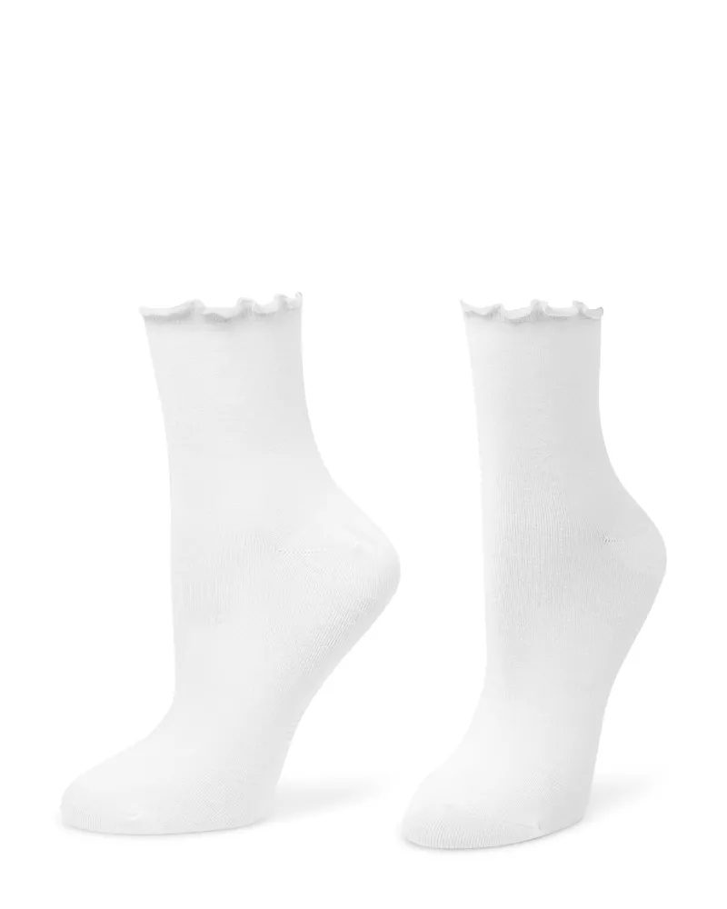 Hue Ruffle Edge Ankle Socks, Pack of 3