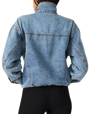 Allyson Cotton Denim Stand Collar Jacket - thumbnail 6