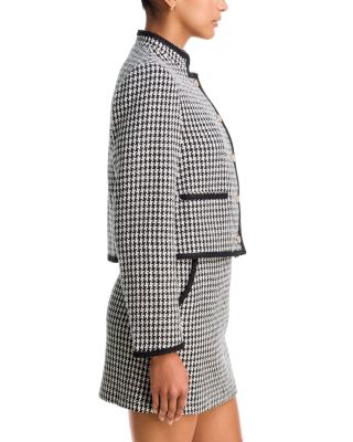 Mixed Houndstooth Button Front Jacket - Exclusive - thumbnail 5