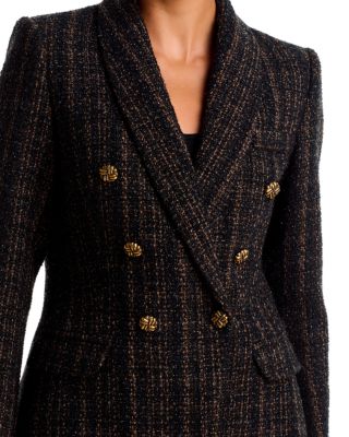 Cutaway Double Breasted Tweed Jacket - Exclusive - thumbnail 5