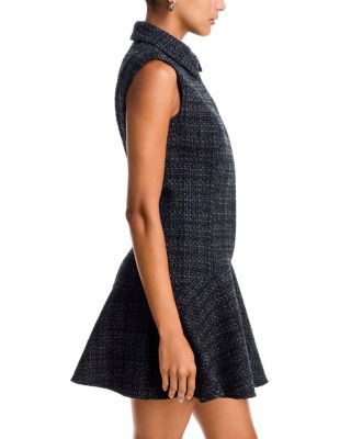 Tweed Zip Front Mini Dress - Exclusive - thumbnail 5
