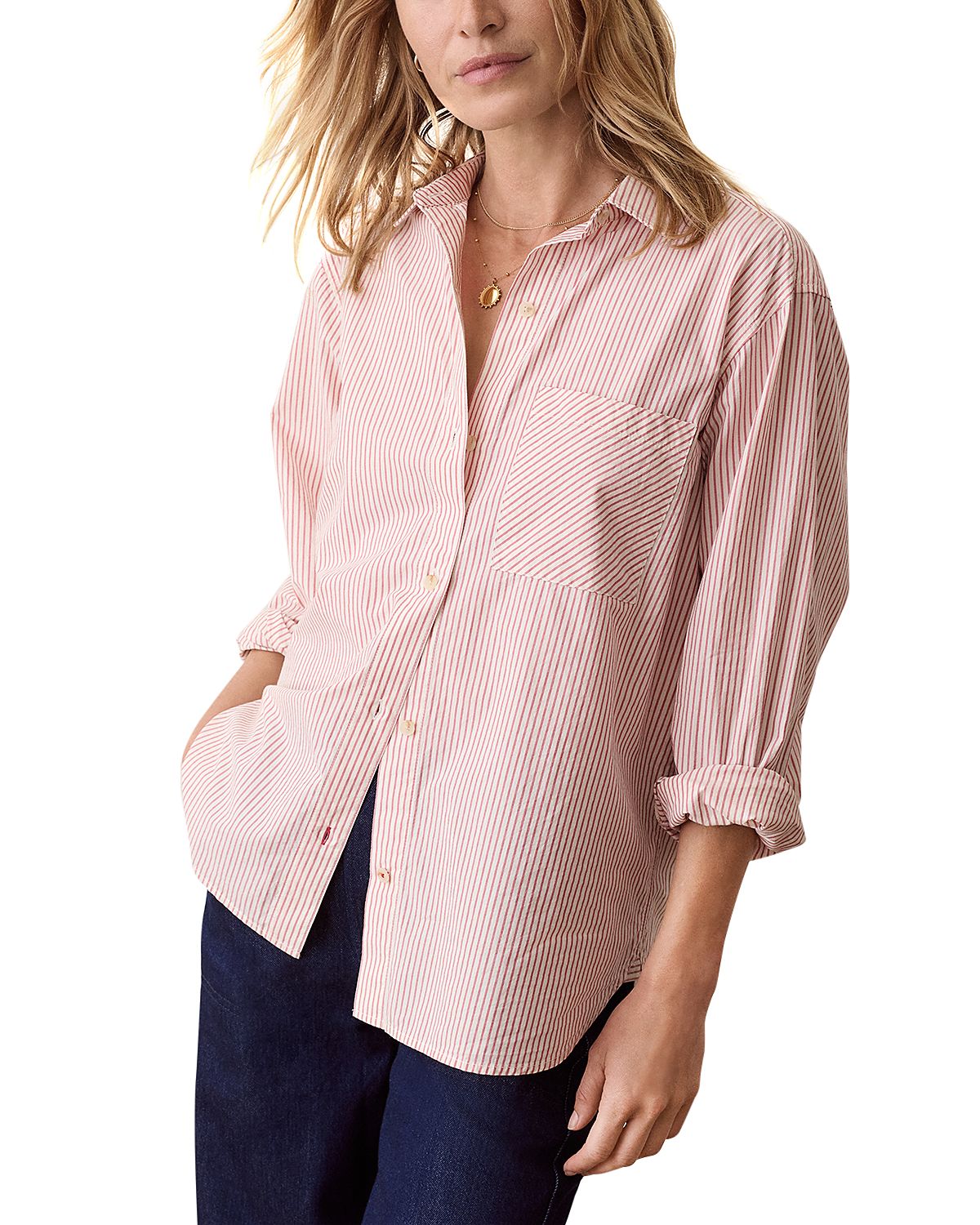 Marine Layer Jane Cotton Poplin Relaxed Shirt