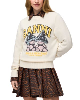 Mushroom Teddy Crewneck Sweater