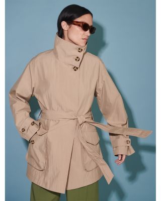 Celina Cotton Blend Belted Jacket - thumbnail 3