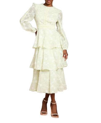 Long Sleeve Lace Midi Dress