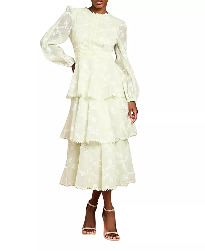 Coast Long Sleeve Lace Midi Dress