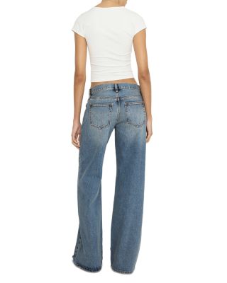 The Leo Low Rise Wide Leg Jeans in Rivage