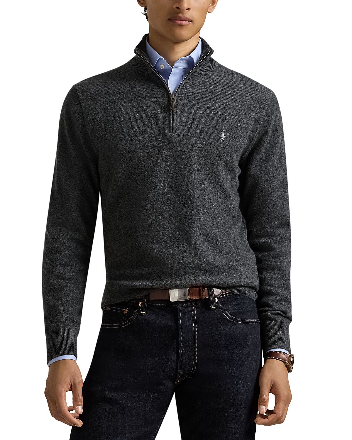 Polo Ralph Lauren Quarter Zip Merino Wool Sweater