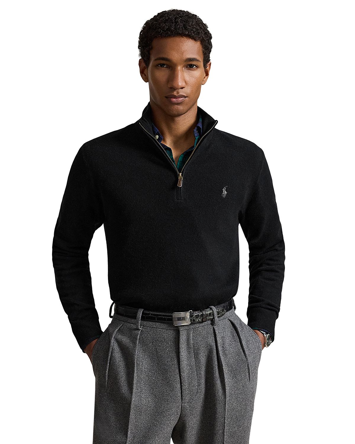 Polo Ralph Lauren Quarter Zip Merino Wool Sweater