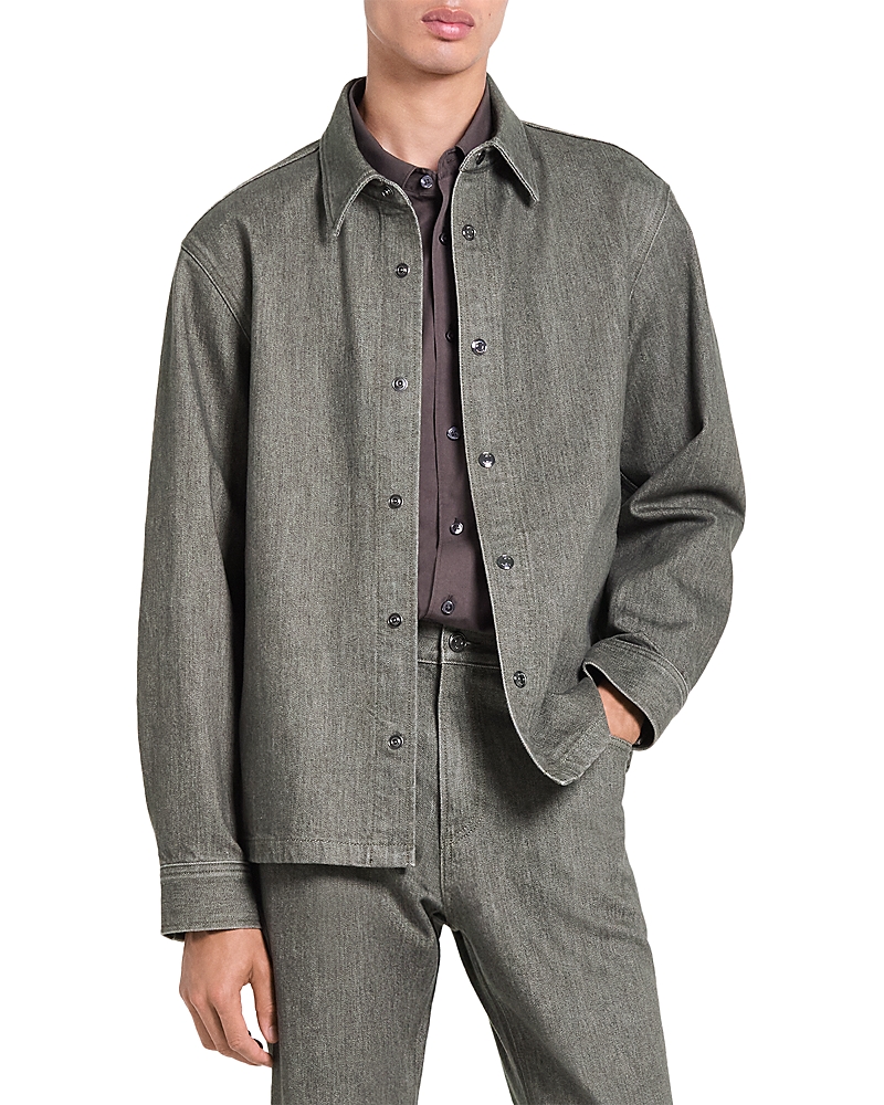 Theory Relaxed Fit Denim Overshirt in Tinted Denim