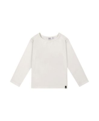 Girls' Brushed Rib Crew Neck Long Sleeve Top - Little Kid