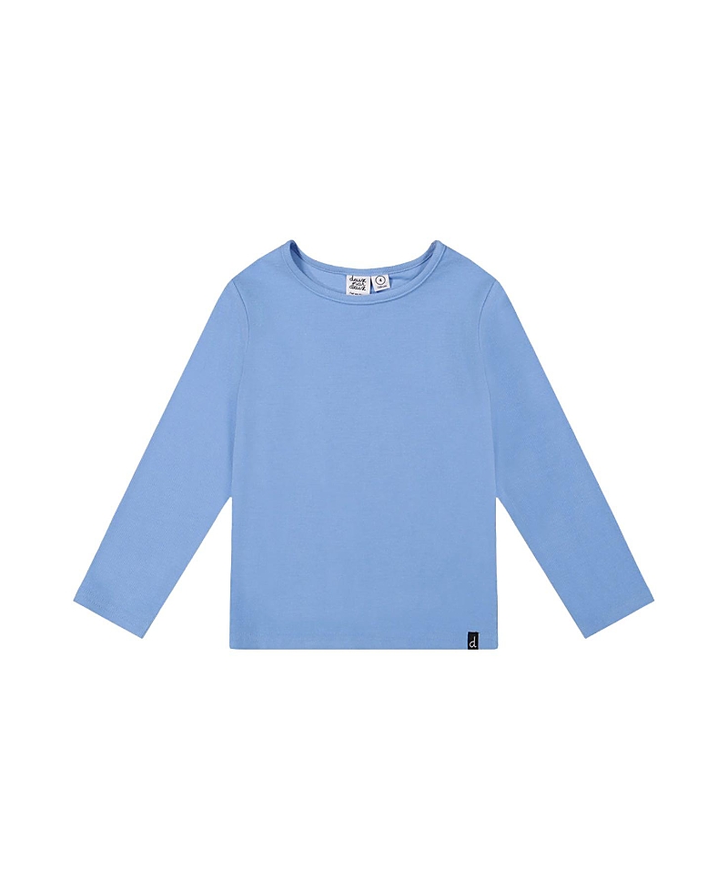 Deux par Deux Girls' Brushed Rib Crew Neck Long Sleeve Top - Little Kid