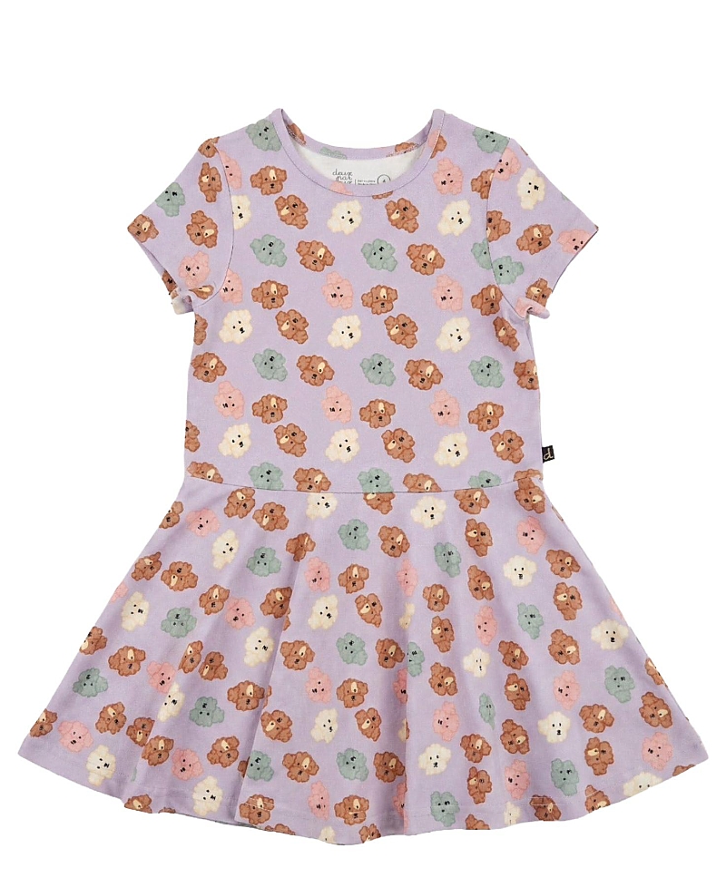 Deux par Deux Girls' Jersey Drop Waist Flowy Skirt Dress - Big Kid