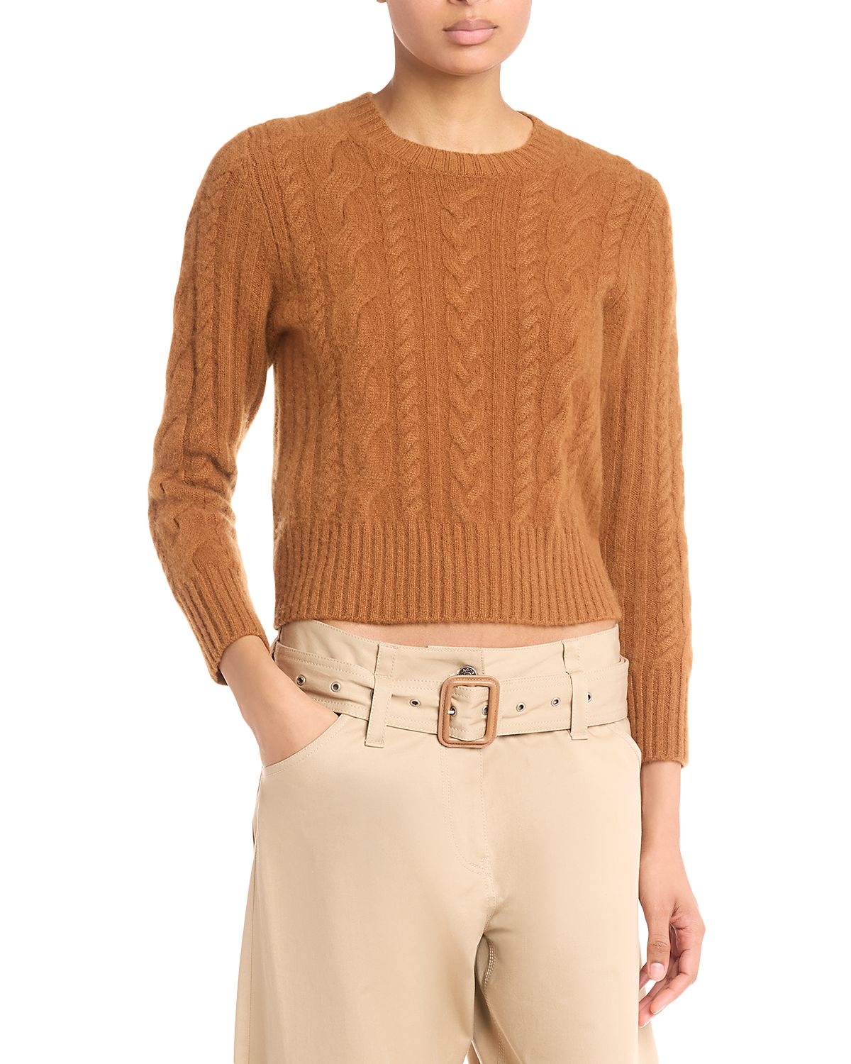 Acne Studios Cashmere Blend Cable Knit Sweater