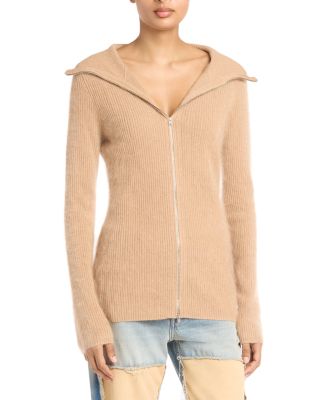 Zip Front Cashmere Sweater 