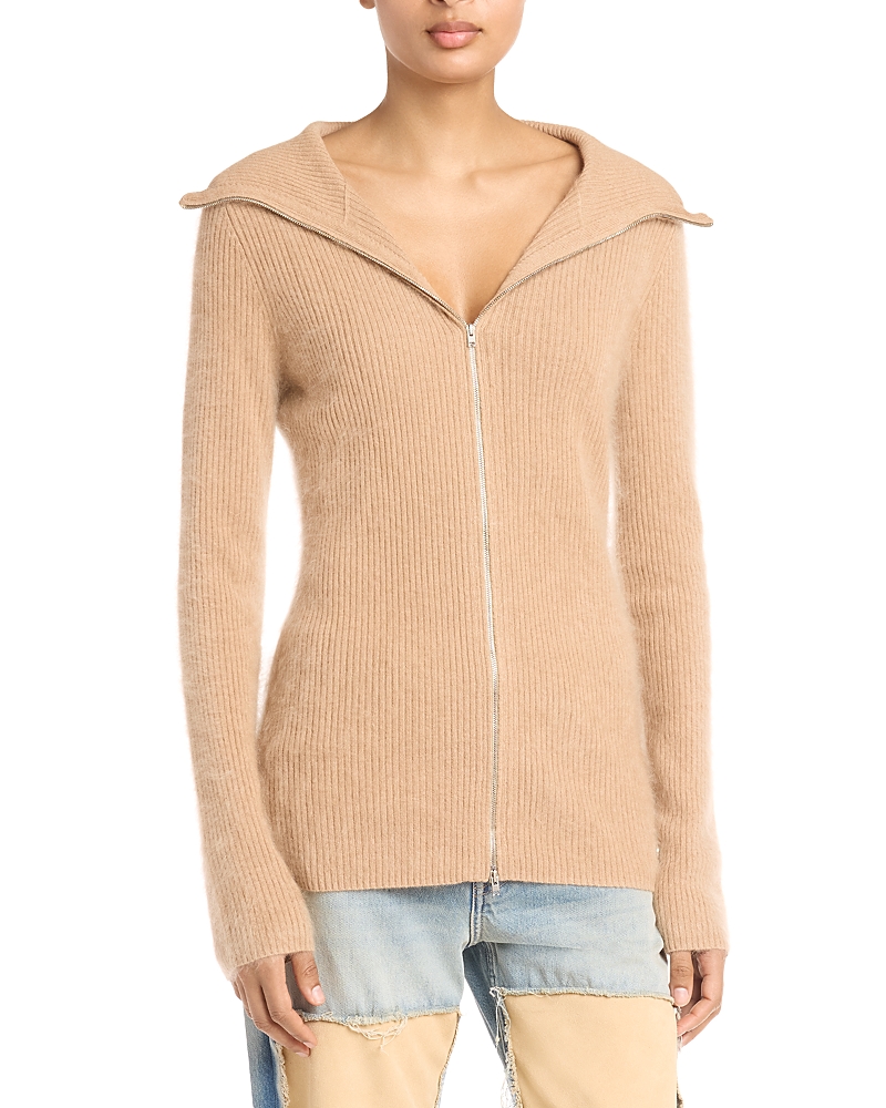 Acne Studios Zip Front Cashmere Sweater