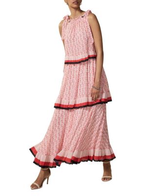 Women's Printed Tiered Midaxi Dress